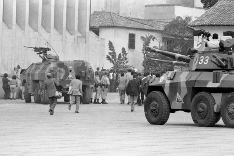 Tanquetas de apoyo a las tareas del Ejército Nacional.
